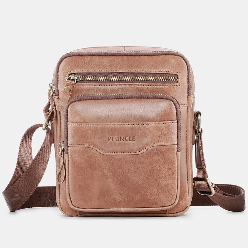 Vintage Oil-Tanned Leather Sling Bag for Men - Stylish Crossbody Shoulder Bag