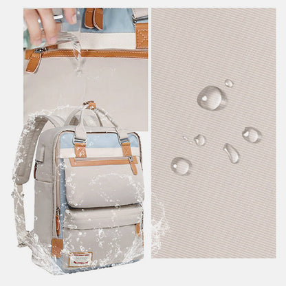 Multifunctional Large-Capacity British College Backpack with USB Charging Port