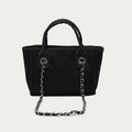 Crossbody Canvas Tote for Women – Chain Strap Bucket Bag - VOTVO