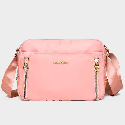 Crossbody Bag for Women – Simple Light Color Waterproof Nylon Bag