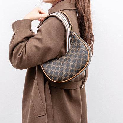Retro Mini Dumpling Shoulder Bag – Classic PU Leather Clutch Handbag with Zipper Closure