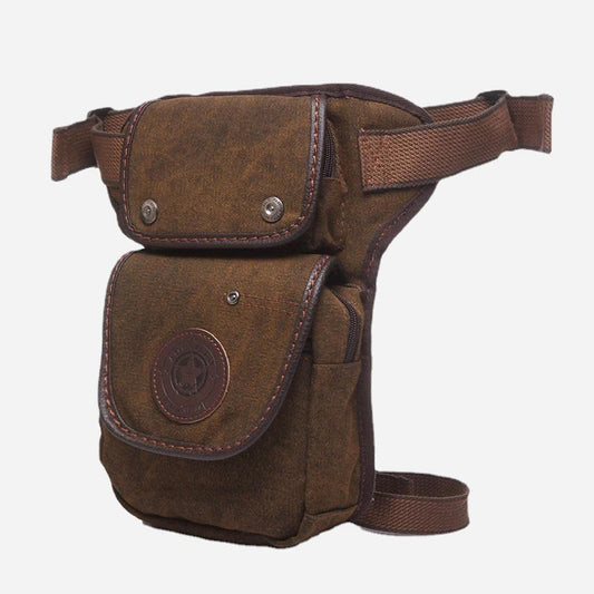 Men’s Retro Canvas Leg Bag – Outdoor Sports Crossbody with Adjustable Strap - VOTVO