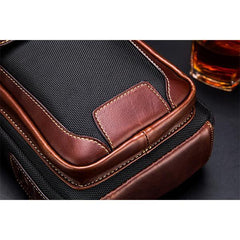 Genuine Leather Casual Sling Bag for Men - Fashionable Crossbody Shoulder Chest Bag