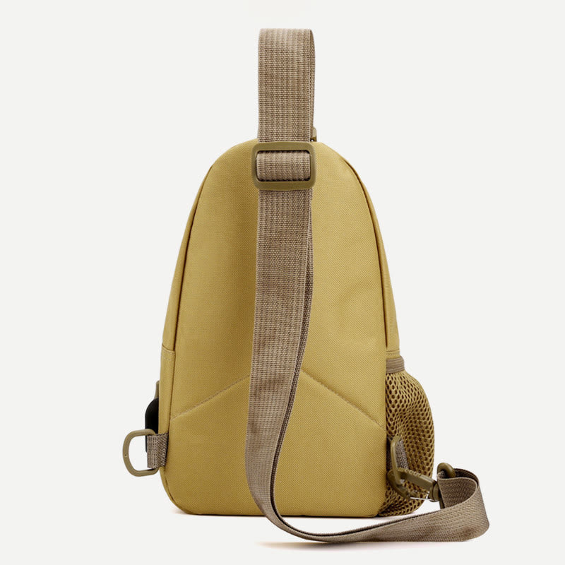 Sling Bag for Men – Canvas Casual Sports Large Chest Bag