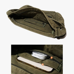 Multi - Pocket Canvas Crossbody Bag for Women | Retro Lightweight Shoulder Bag - VOTVO