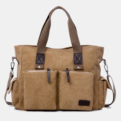 Casual Canvas Laptop Tote Bag for Men & Women – Work Handbag with Adjustable Strap