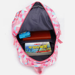 Schultasche mit Rollen für Mädchen – Bunter Rucksack mit Aufdruck, verstellbaren Trägern und Zwei-Rad-Design