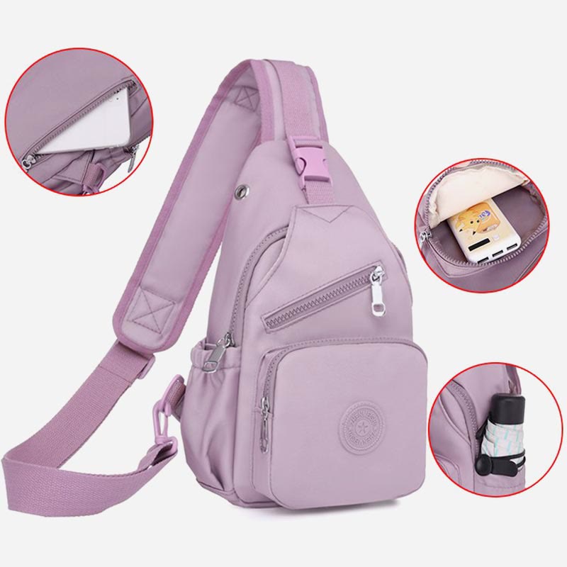 Borsa a tracolla da donna | Zaino multitasche in tela impermeabile per la spesa quotidiana