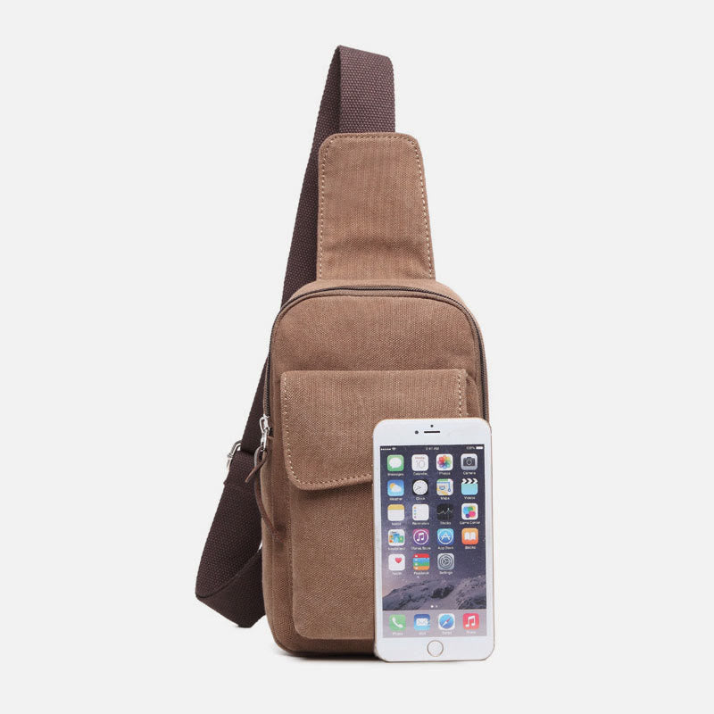 Sling Bag for Men – Multifunctional Outdoor Sports Canvas Chest Bag