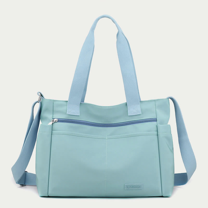 Minimalistic Nylon Tote Bag for Women – Large Handbag for School & Fitness