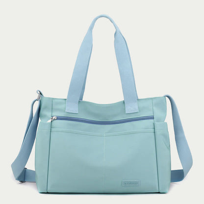 Minimalistic Nylon Tote Bag for Women – Large Handbag for School & Fitness