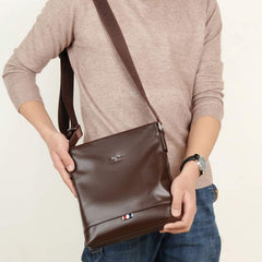 Men's Messenger Bag – Soft PU Leather Crossbody Sling Pack for Travel, Business & Daily Use - VOTVO