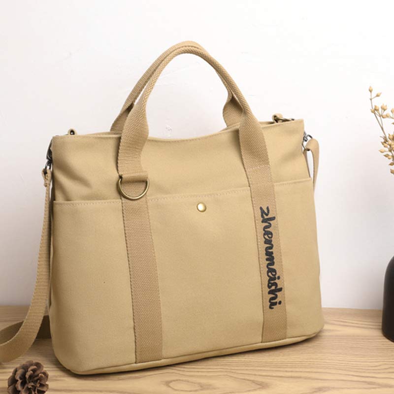 Reusable Water-Resistant Canvas Tote Bag – Versatile Crossbody Shoulder Bag