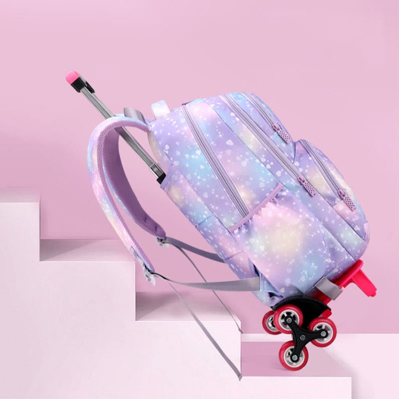 Durable Nylon Rolling Backpack for Kids – School Bag with Wheels, Adjustable Straps - VOTVO
