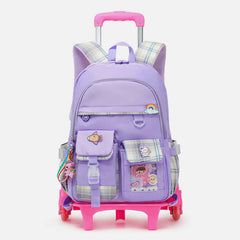 Schulrucksack für Kinder – Rollrucksack mit süßem Muster und verstellbaren Trägern