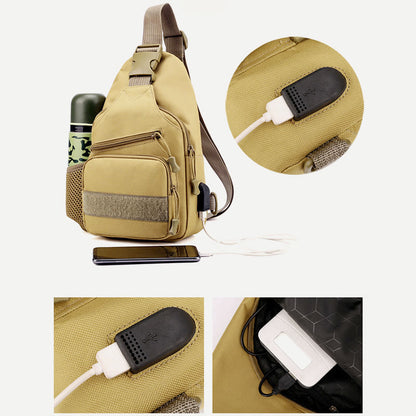 Sling Bag for Men – Canvas Casual Sports Large Chest Bag