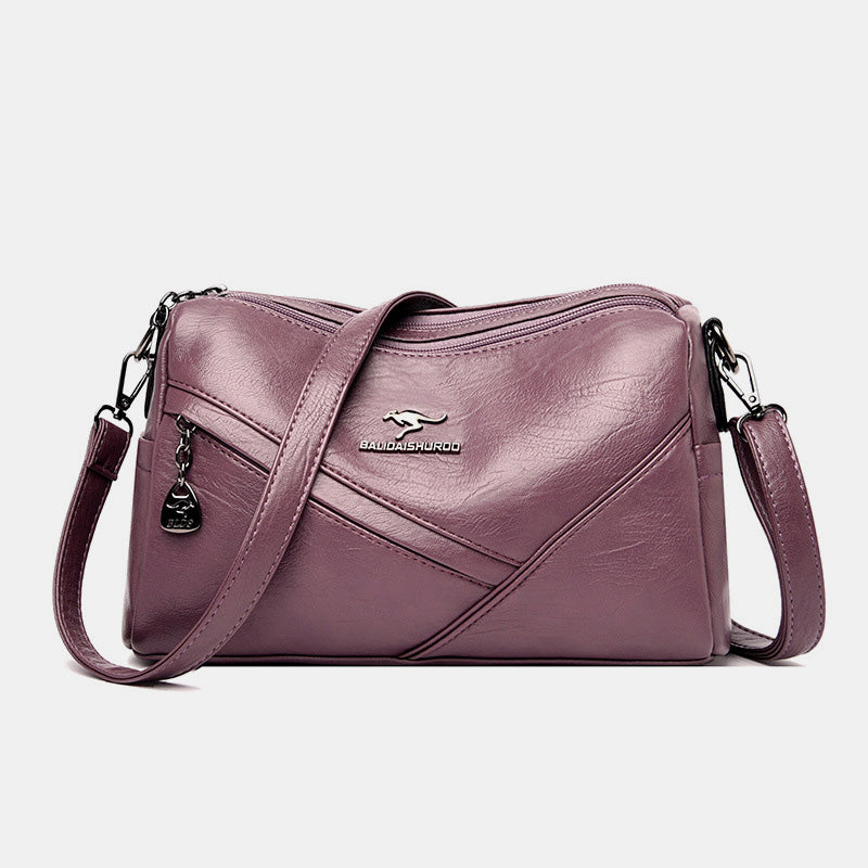 Retro Medium Sling Umhängetasche für Damen – Weiche PU Leder Crossbody Handtasche