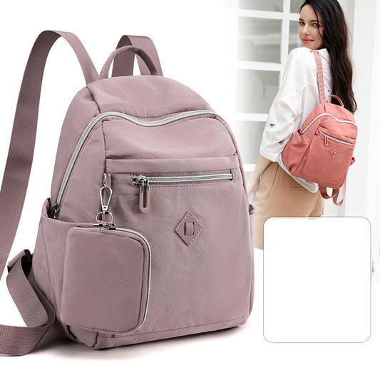 Zaino da donna in nylon con piccolo portamonete – Borsa da viaggio casual da giorno